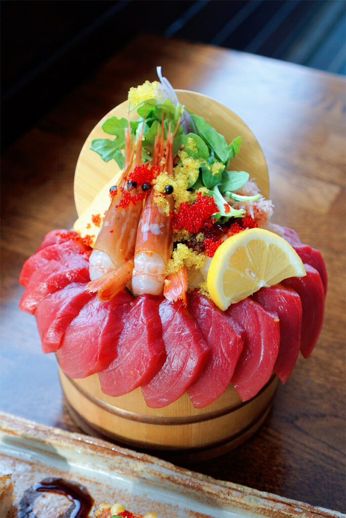 blue fin tuna sushi don from raisu in vancouver