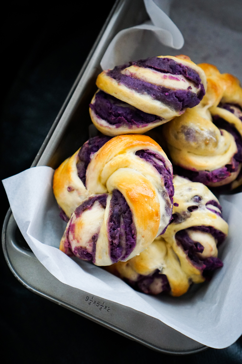 purple sweet potato buns