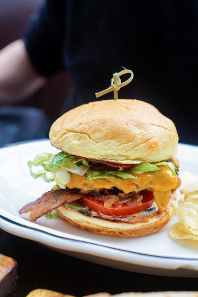 The Parlour Restaurant in Yaletown 50% off bottles of wine best pizza in yaletown SMASH CHEDDAR & BACON BURGER