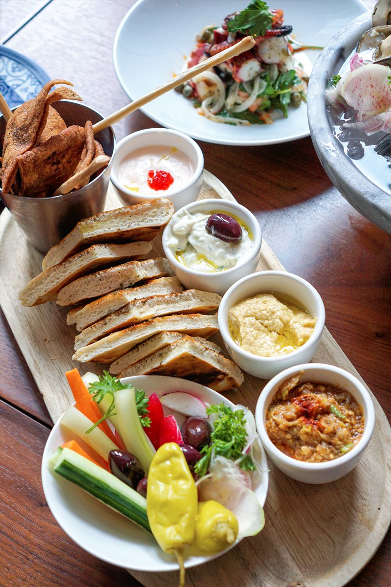 hydra new Mediterranean menu appetizer mezze platter
