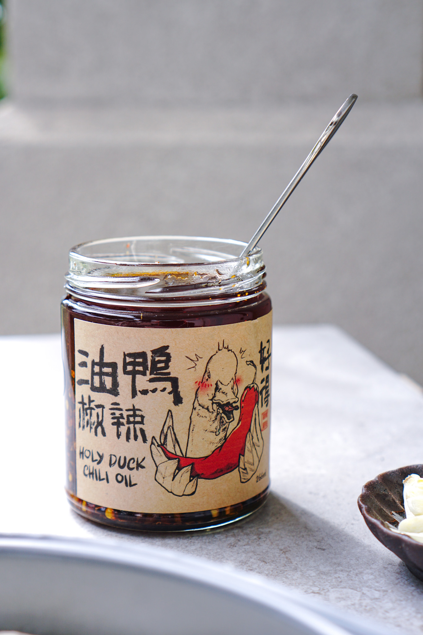 The Best Focaccia Recipe with Duck Chili Oil and Garlic with Holy Duck hili Oil