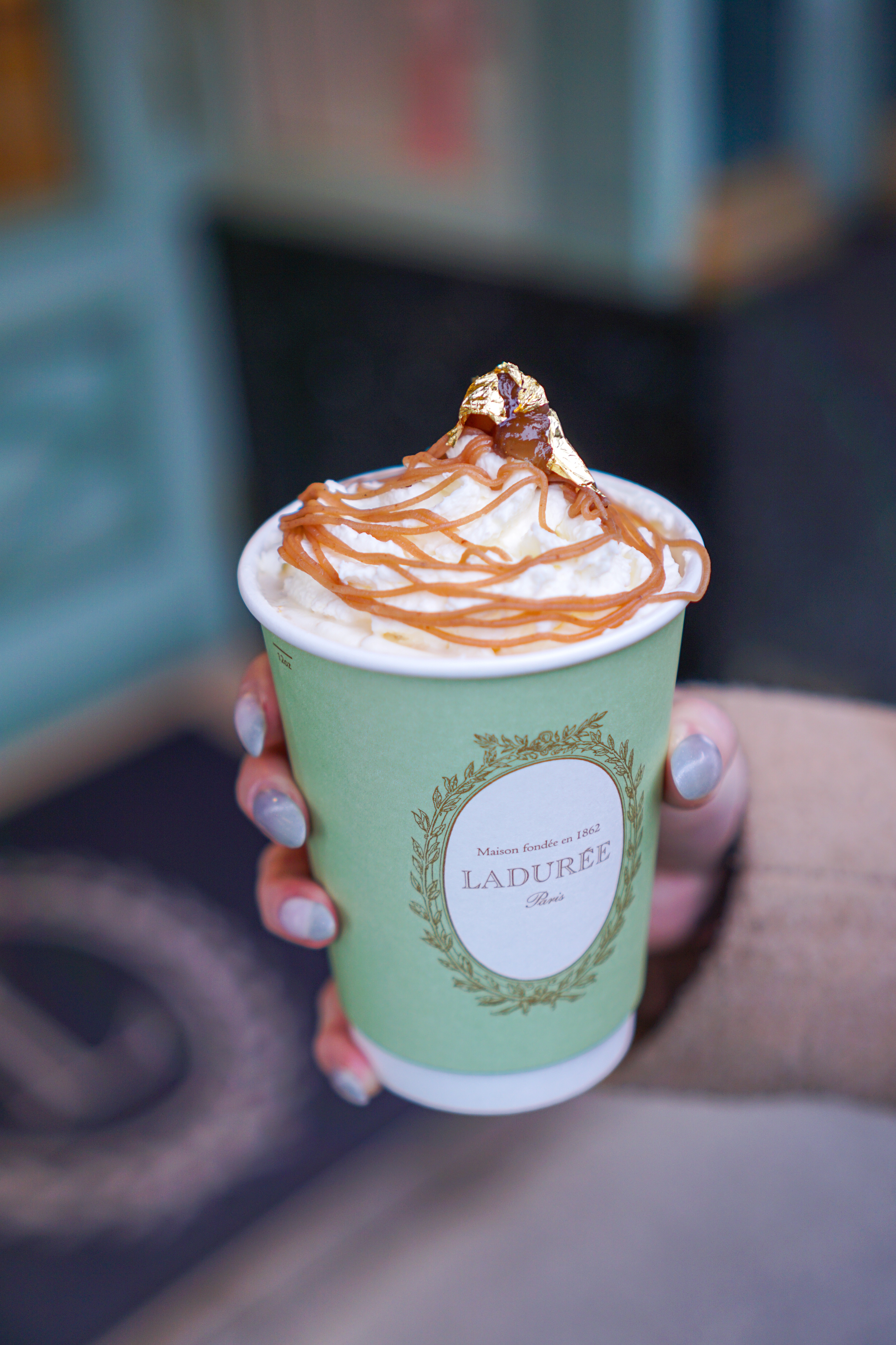 $15 mont blanc hot chocolate from laduree vancouver for hot chocolate festival