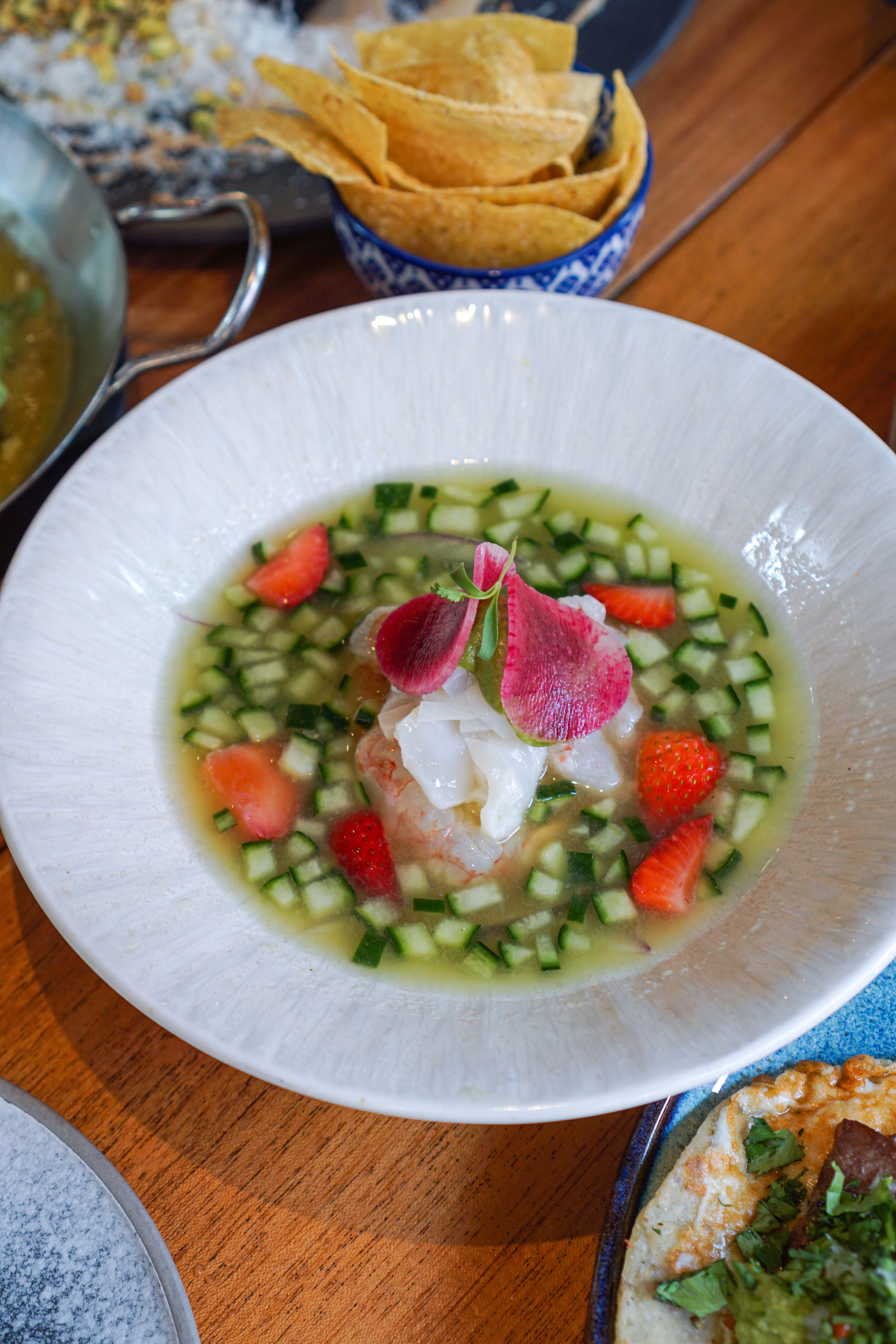 Monarca Cocina Mexicana - Elevated Mexican Food in Gastown Aguachile Verde Con Fresas