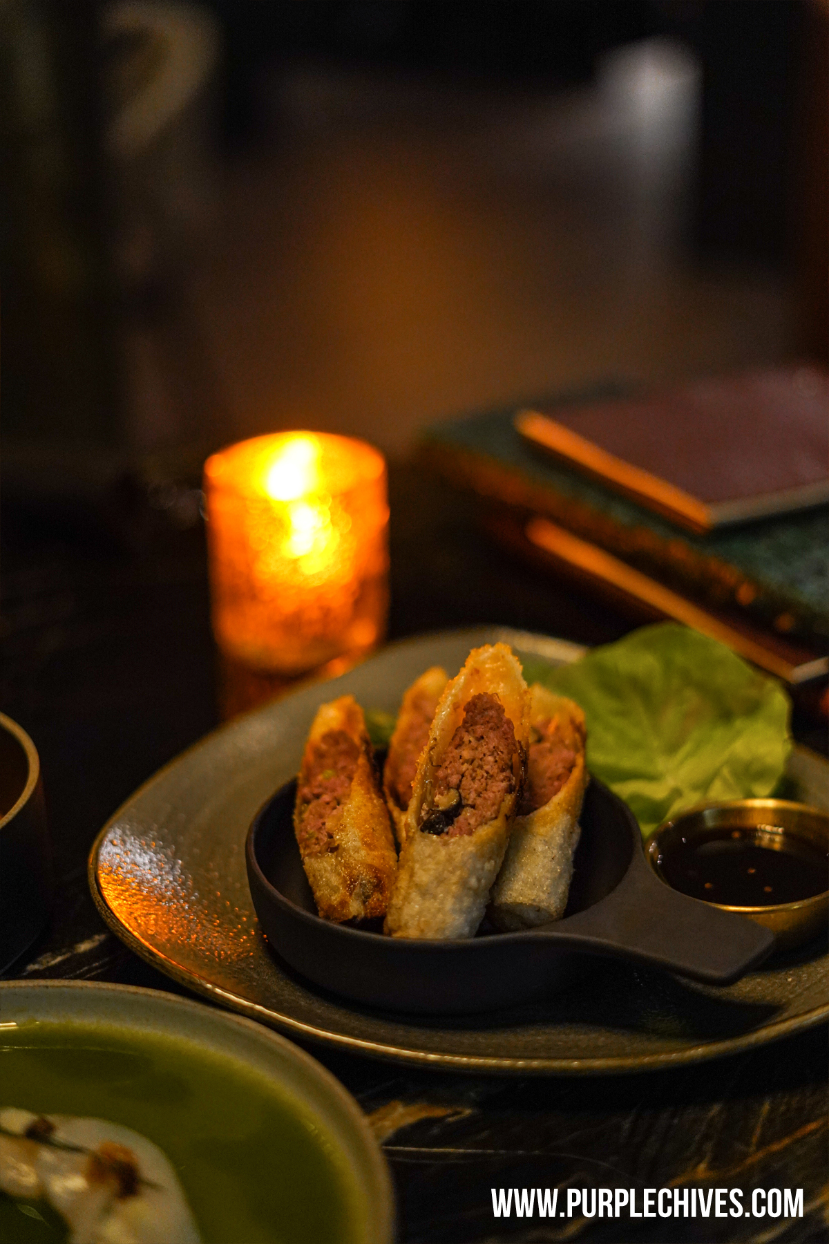 Jungle Room Vancouver's first jungle-inspired restaurant and cocktail lounge elevated Indonesian and Japanese street food Downtown Vancouver West End Lumpia Spring Rolls 