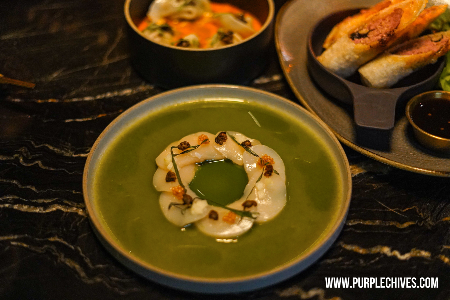 Jungle Room Vancouver's first jungle-inspired restaurant and cocktail lounge elevated Indonesian and Japanese street food Downtown Vancouver West End Hokkaido Scallops