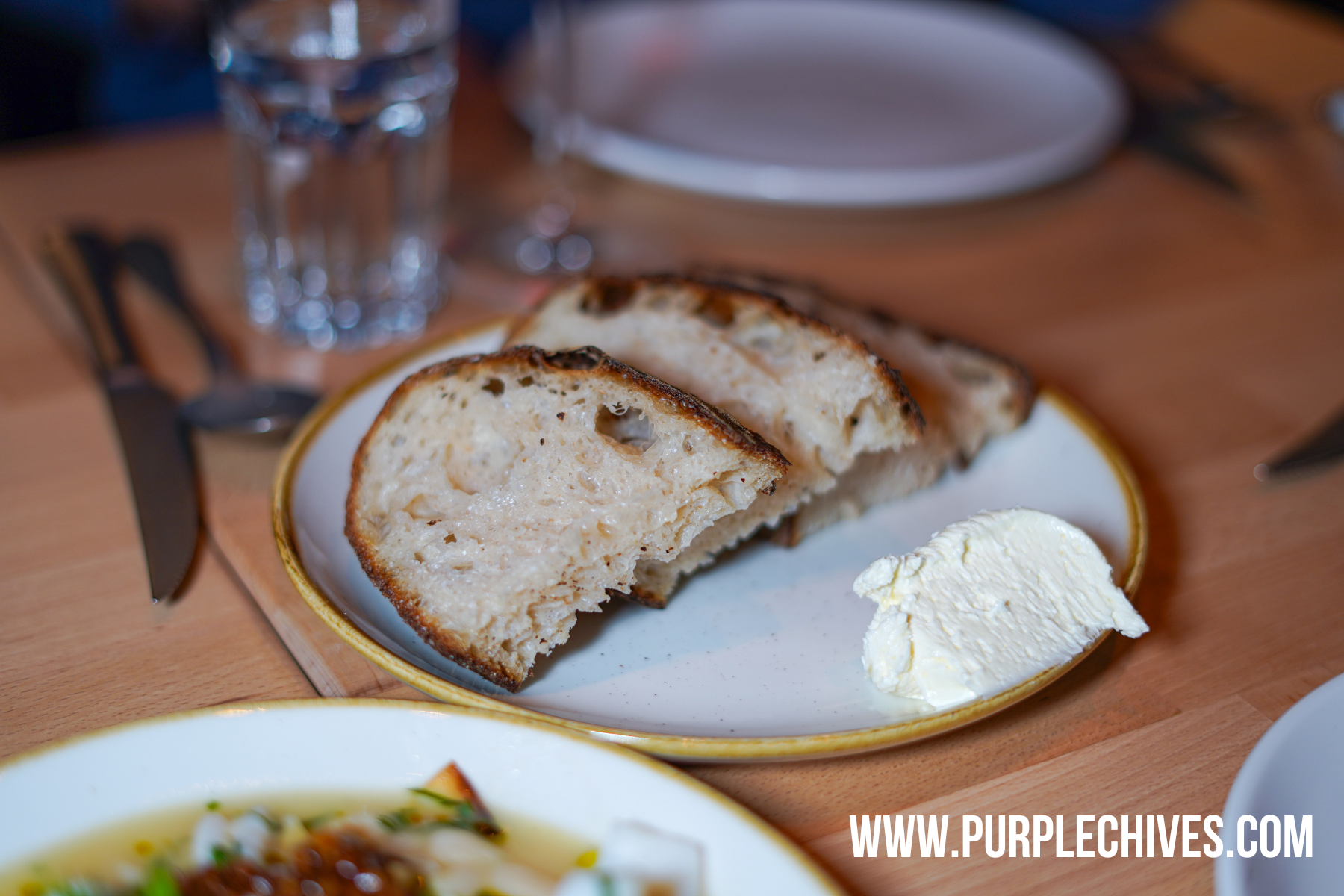 Ombre Tofino house made sourdough bread with cultured butter