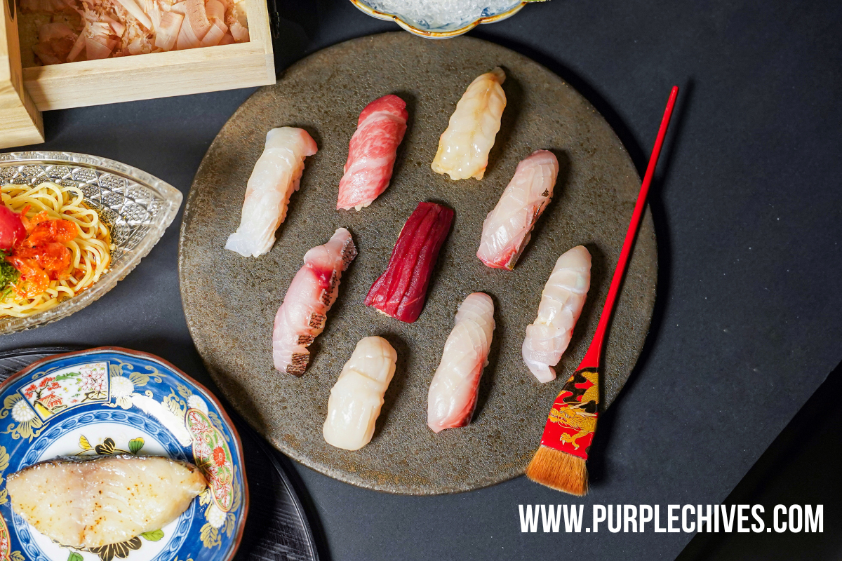 Seasonal lunch omakase at Tetsu Sushi Bar Michelin-recommended sushi restaurant in Vancouver