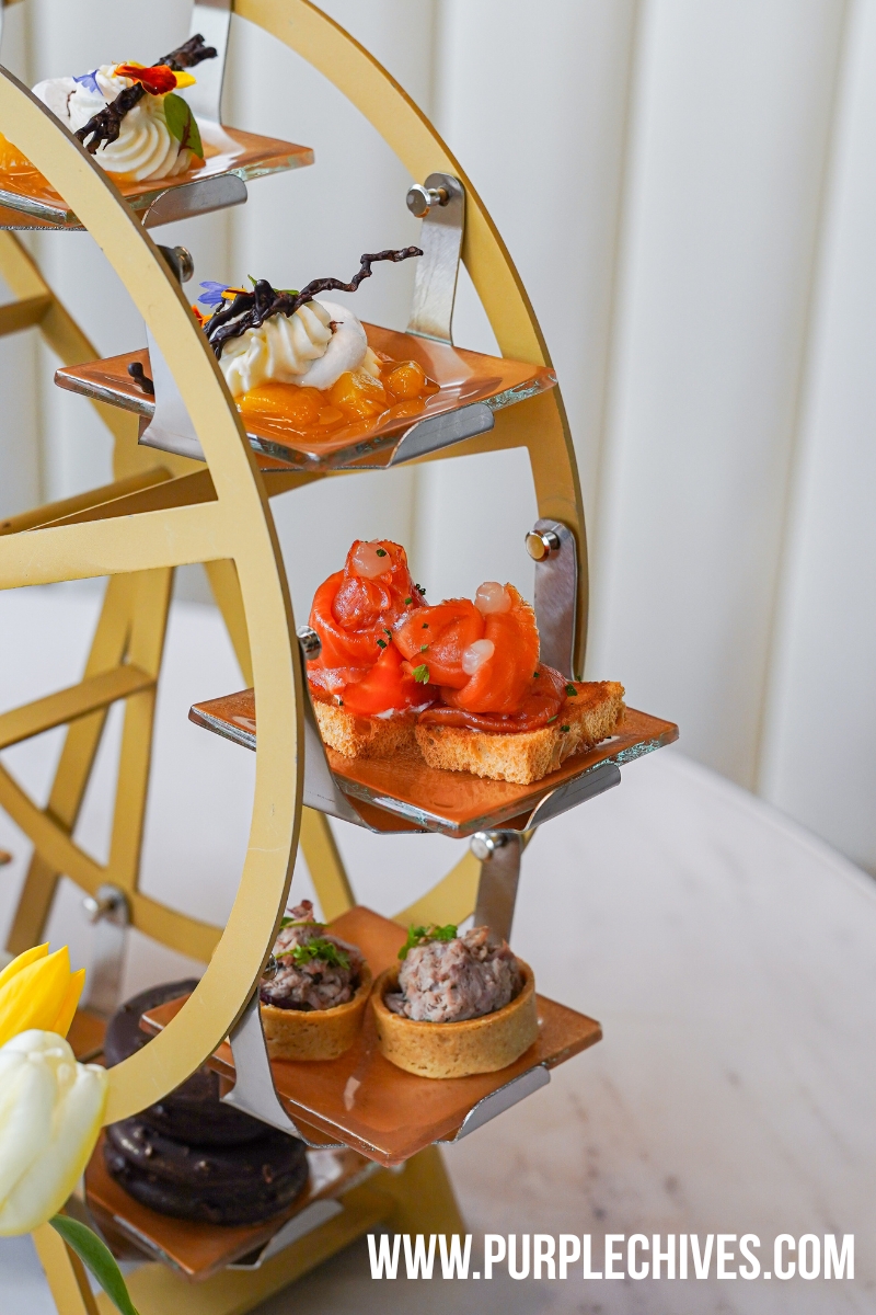 The Enchanted Place Honey Smoked Salmon honey smoked salmon brioche cracker afternoon tea Vancouver H Tasting Lounge