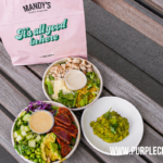 Seared Tuna Salad and The Best Chicken Caesar and guacamole and chips from Mandy's Salads Vancouver