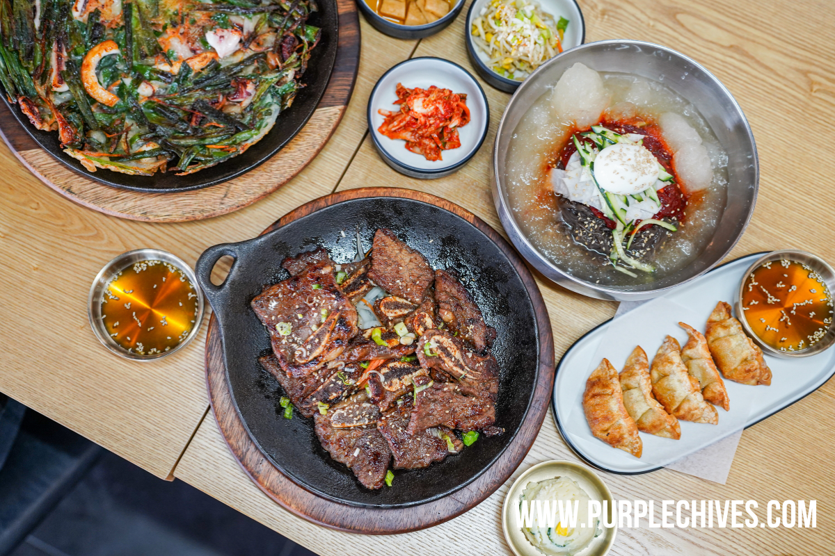 Traditional Korean food spread at Bori Korean Restaurant in North Vancouver