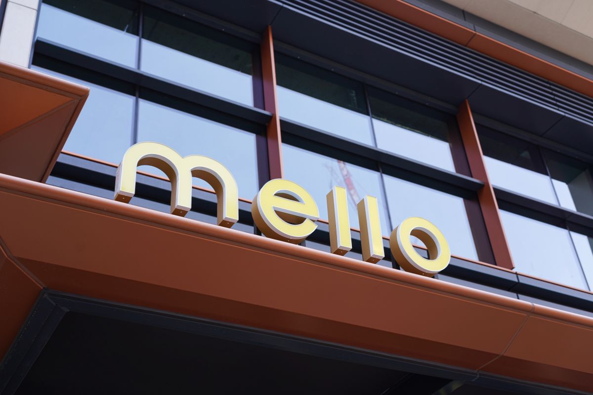 Exterior of the new Mello cafe on Robson Street in Vancouver